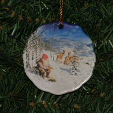 Ceramic Ornament - Tomte with Deer